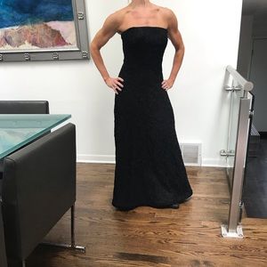 Black Strapless Gown